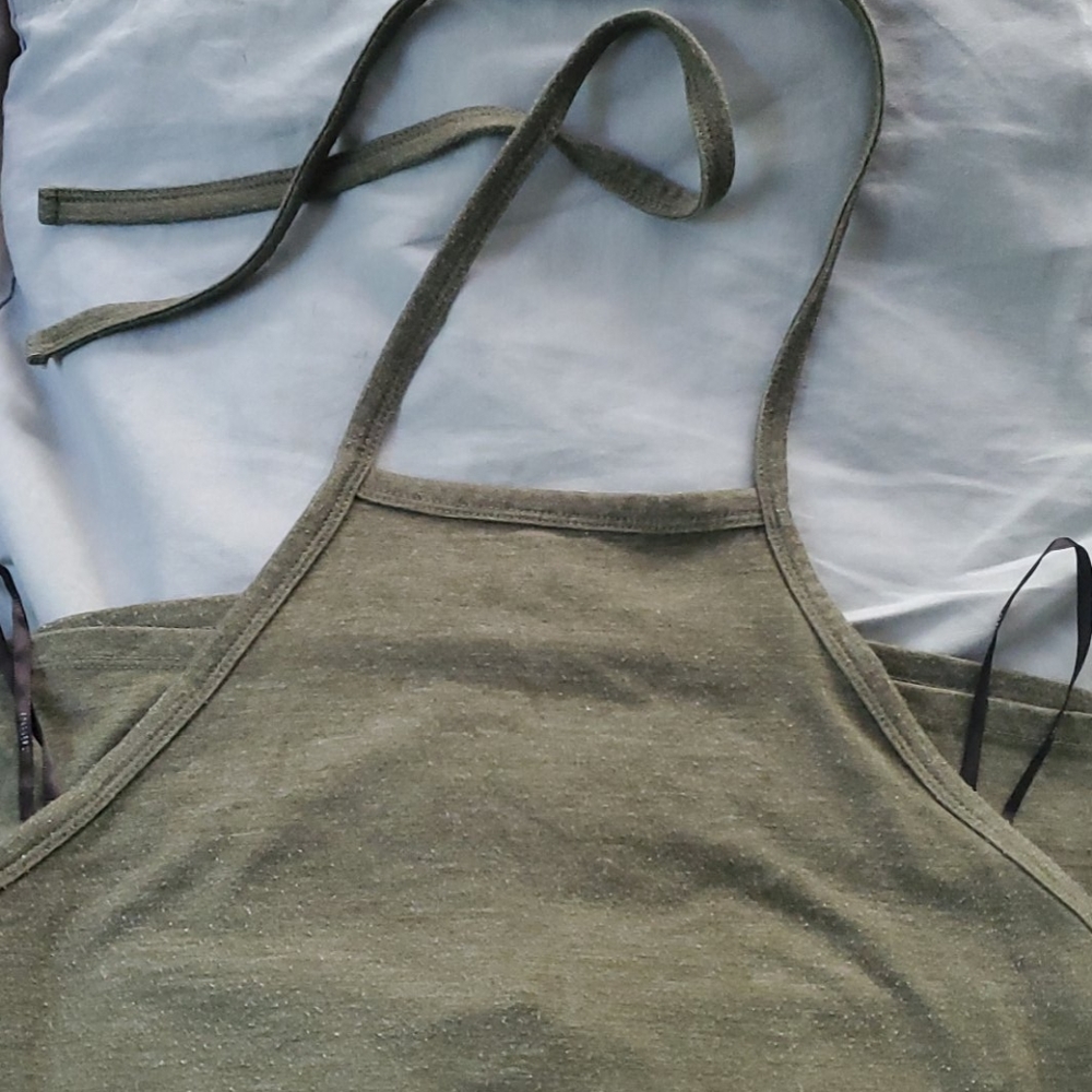 Army Green Mid-Length Bodycon Dress